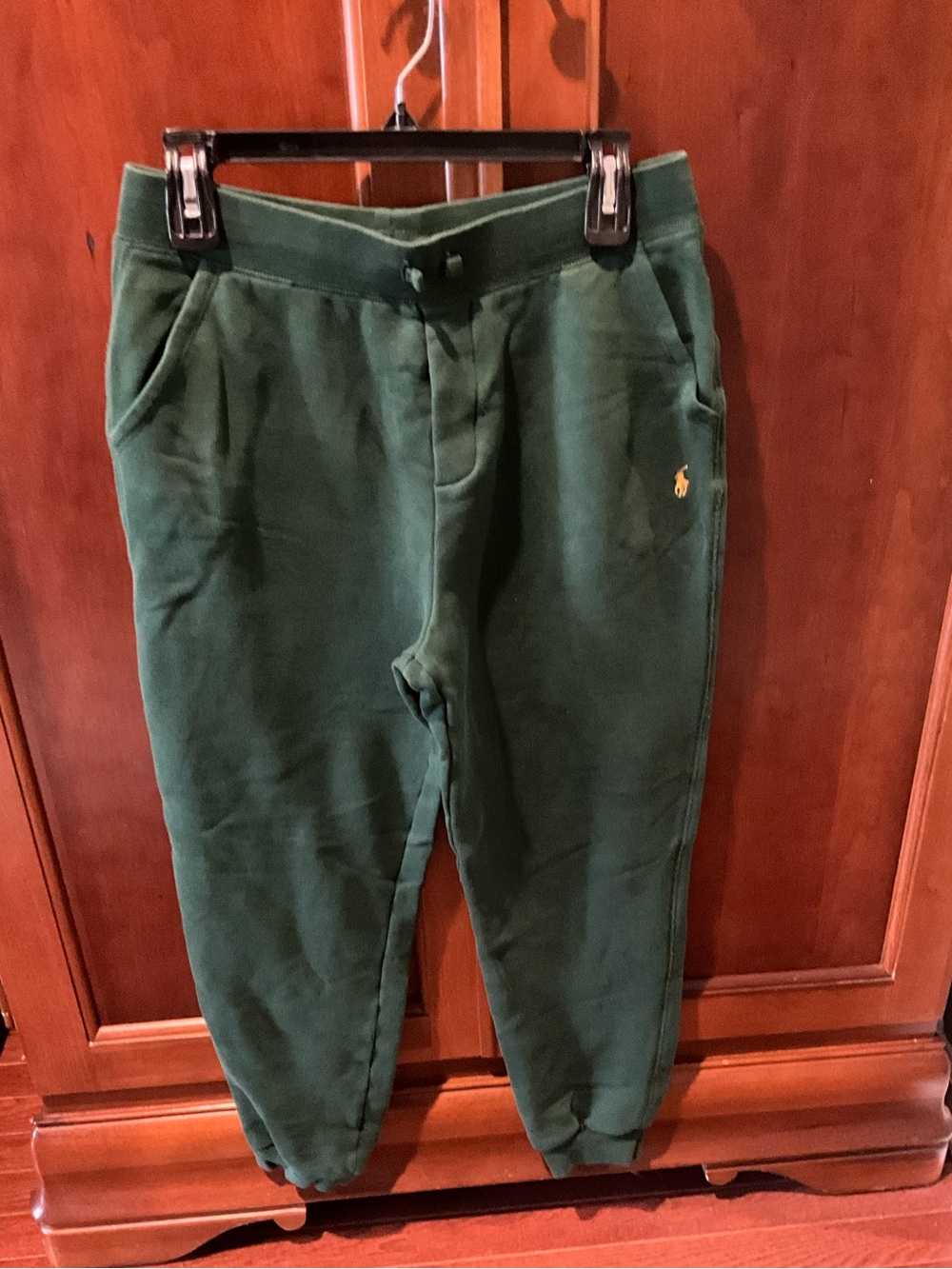 Green Polo Ralph Lauren Jogger Sweatpants with Embroidered Pony Size XL 18-20